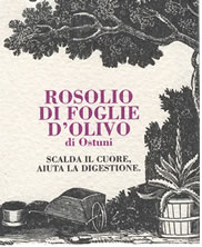 Rosolio made with olive leaves, Masseria Il Frantoio, Ostuni, Apulia, Italy